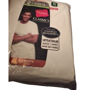 Hanes White Tagless T-Shirts XL